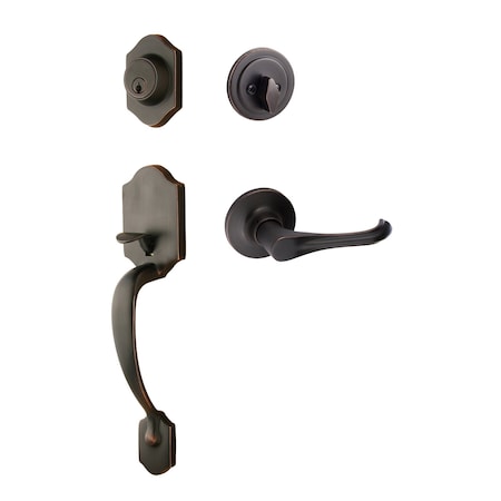 Sure-Loc Hardware Sure-Loc Hardware Coral Handleset, Helena Dummy Lever, Vintage Bronze CR507-HA 11P